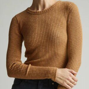 Everlane The Cozy Rib Long-Sleeve Tee Cappuccino SZ S